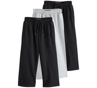 NEXT Garçon Pantalon de Jogging Large, Lot de 3 Black/Grey/Charcoal 16 Ans