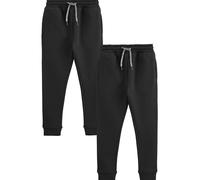 NEXT Garçon Pantalon de Jogging Skinny, Lot de 2 Noir 12 Ans