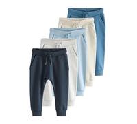 NEXT Garçon Pantalon de Jogging Skinny, Lot de 5 Blue/Ecru/Navy Blue 18 Mois-24 Mois