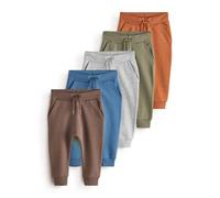NEXT Garçon Pantalon de Jogging Skinny, Lot de 5 Blue/Rust Orange/Khaki Green 18 Mois-24 Mois