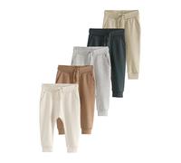 NEXT Garçon Pantalon de Jogging Skinny, Lot de 5 Stone/Tan Brown/Grey 3 Ans-4 Ans