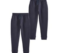 NEXT Garçon Pantalon de Jogging Slim, Lot de 2 Bleu Marine 9 Ans