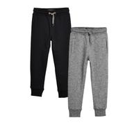 NEXT Garçon Pantalon de Jogging Slim, Lot de 2 Noir/Gris 5 Ans