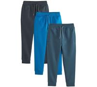 NEXT Garçon Pantalon de Jogging Slim, Lot de 3 | Coupe slim, Taille mi-haute, Cordon de serrage