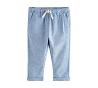 Next Garçon Pantalon Regular à Enfiler en Lin mélangé Chambray Blue 4 Ans