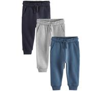 NEXT Garçon Pantalons de Jogging Doux au Toucher, Lot de 3 Bleu/Charcoal/Noir 9 Mois-12 Mois
