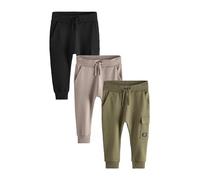 NEXT Garçon Pantalons de Jogging Super Skinny Style Militaire, Lot de 3 Vert Kaki/Gris/Noir 5 Ans-6 Ans
