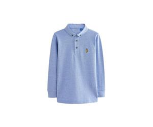 NEXT Garçon Polo à Manches Longues Bleu 9 Ans