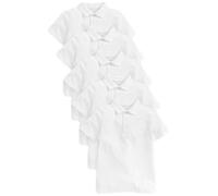 NEXT Garçon Polo Scolaire à Manches Courtes 100% Coton, Lot de 5 Blanc 3 Ans