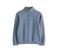 NEXT Garçon Pull à col zippé Bleu 7 Ans