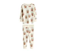 NEXT Garçon Pyjama Confortable Ecru White Christmas Reindeer 9 Ans-10 Ans