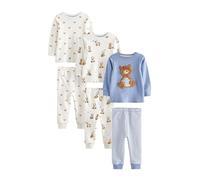 NEXT Garçon Pyjama Confortable, Lot de 3 Light Blue Bear 2 Ans-3 Ans