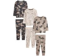 NEXT Garçon Pyjama Confortable, Lot de 3 Neutre/Noir Dinosaure 18 Mois-24 Mois