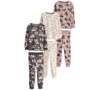 NEXT Garçon Pyjama Douillet, Lot de 3 Brown/Cream Transport 7 Ans