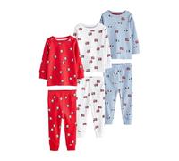 NEXT Garçon Pyjama Douillet, Lot de 3 Dark Red/Blue Emergency Vehicle 2 Ans-3 Ans