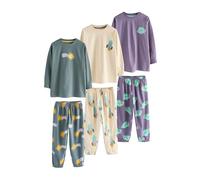 NEXT Garçon Pyjama Oversize, Lot de 3 Multi-Couleurs 2 Ans-3 Ans