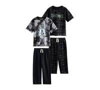 NEXT Garçon Pyjamas à Manches Longues, Lot de 2 Black/Grey Skull 14 Ans