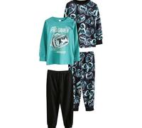 NEXT Garçon Pyjamas à Manches Longues, Lot de 2 Green/Black Pro Gamer 8 Ans