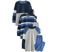 NEXT Garçon Pyjamas Longs, Lot de 3 Blue/Navy/Grey 11 Ans
