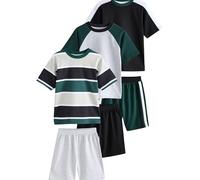 NEXT Garçon Pyjamas Short 100% Coton, Lot de 3 Black/Green 16 Ans