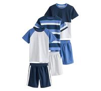NEXT Garçon Pyjamas Short 100% Coton, Lot de 3 Navy/Grey 9 Ans