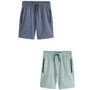 NEXT Garçon Lot de 2 Shorts de Sport légers Green/Blue 14 Ans