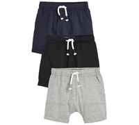 NEXT Garçon Short en Jersey légers, Lot de 3 Bleu Marine/Gris/Noir 5 Ans-6 Ans