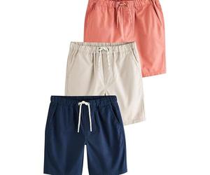 NEXT Garçon Short Standard à Enfiler, Lot de 3 Red/Blue 14 Ans