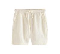 NEXT Garçon Short tissé texturé Doux 100% Coton Buttermilk Yellow 11 Ans