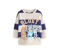 NEXT Garçon Sweat Ras du Cou en Coton Bluey Bleu Marine/Blanc 2 Ans-3 Ans