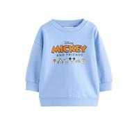 NEXT Garçon Sweat Ras du Cou Mickey Mouse Bleu 3 Ans-4 Ans