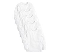 NEXT Garçon T-Shirt à Manches Longues, Lot de 5 Blanc 7 Ans