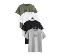 NEXT Garçon T-Shirt à Motif et Manches Courtes, Lot de 4 | 100 % coton