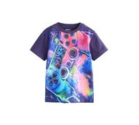 NEXT Garçon T-Shirt Standard à Manches Courtes et imprimé sur l'ensemble Purple Controller 7 Ans