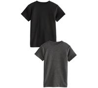 NEXT Garçon T-Shirts Thermiques à Manches Courtes, Lot de 2 Black/Charcoal Grey 2 Ans-3 Ans