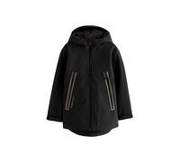 NEXT Garçon Veste à capuche imperméable avec doublure en polaire Noir 5 Ans