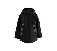 NEXT Garçon Veste à capuche imperméable avec doublure en polaire Noir 7 Ans