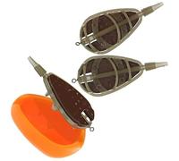 Next Generation Tackle NGT 3 Inline Method Feeder Set - Cylindrique, Tungstène & Acier inoxydable, Poids de pêche