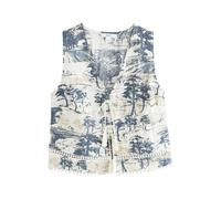 Next Gilet beige / bleu marine / blanc, Taille XXXL