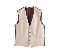 Next Gilet de costume beige / anthracite, Taille 42