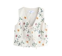 Next Gilet de costume beige clair / curry / vert / vert foncé, Taille 46