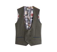 Next Gilet de costume bleu marine / marron / vert foncé, Taille 46