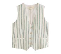 Next Gilet de costume écru / émeraude / noir, Taille 42