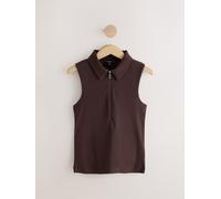 Next Gilet de course côtelé à fermeture éclair quart Brun S (FR 38-40)