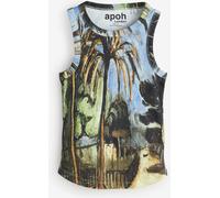 next Gilet de course côtelé imprimé graphique bleu FR 40 Petite (EU 38 P)
