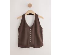 Next Gilet dos nu en lin Brun FR 42 (EU 40)