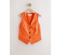 next Gilet en lin riche à col en V orange FR 48 Tall (EU 46 T)
