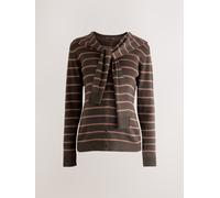 Next Gilet rayé de maternité en laine Brun S (FR 38-40)