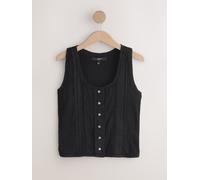 next Gilet sans manches en jersey à plis et boutonné Noir FR 48 (EU 46)