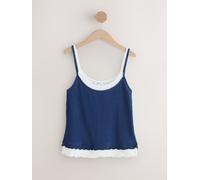 next Gilet superposé en jersey lavé bleu M (FR 42-44)